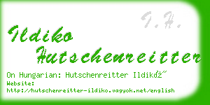 ildiko hutschenreitter business card